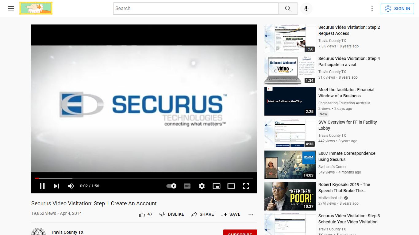 Securus Video Visitation: Step 1 Create An Account - YouTube